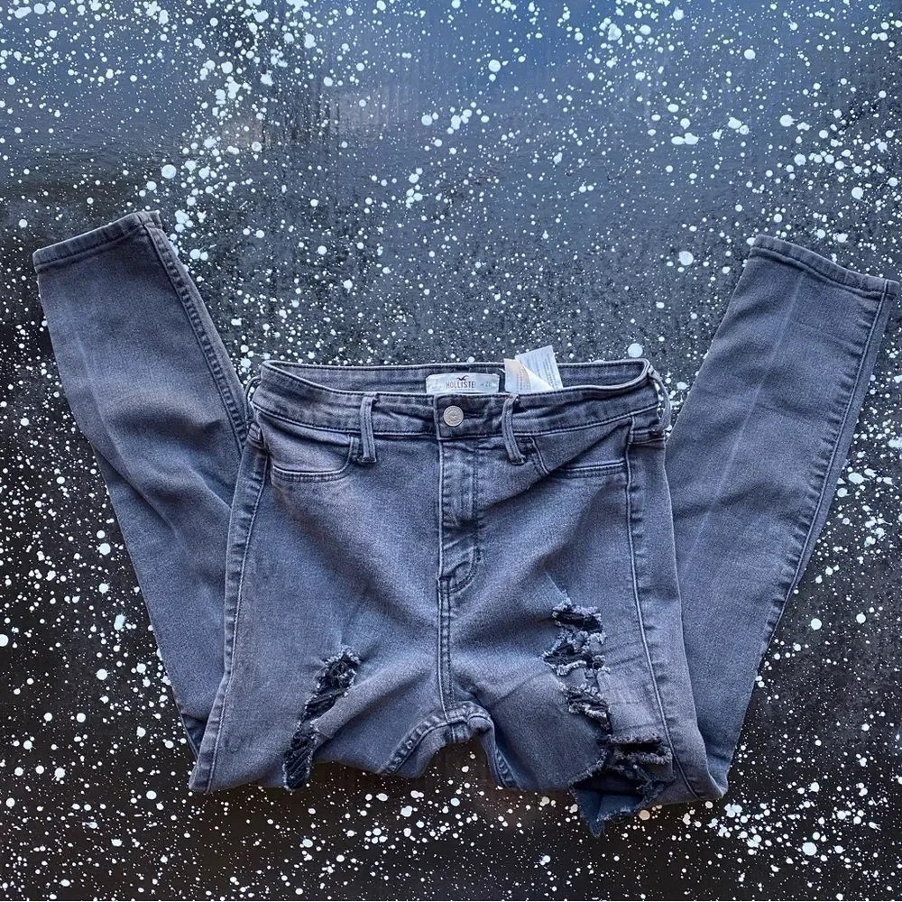 Hollister Black Distressed Skinny Jeans